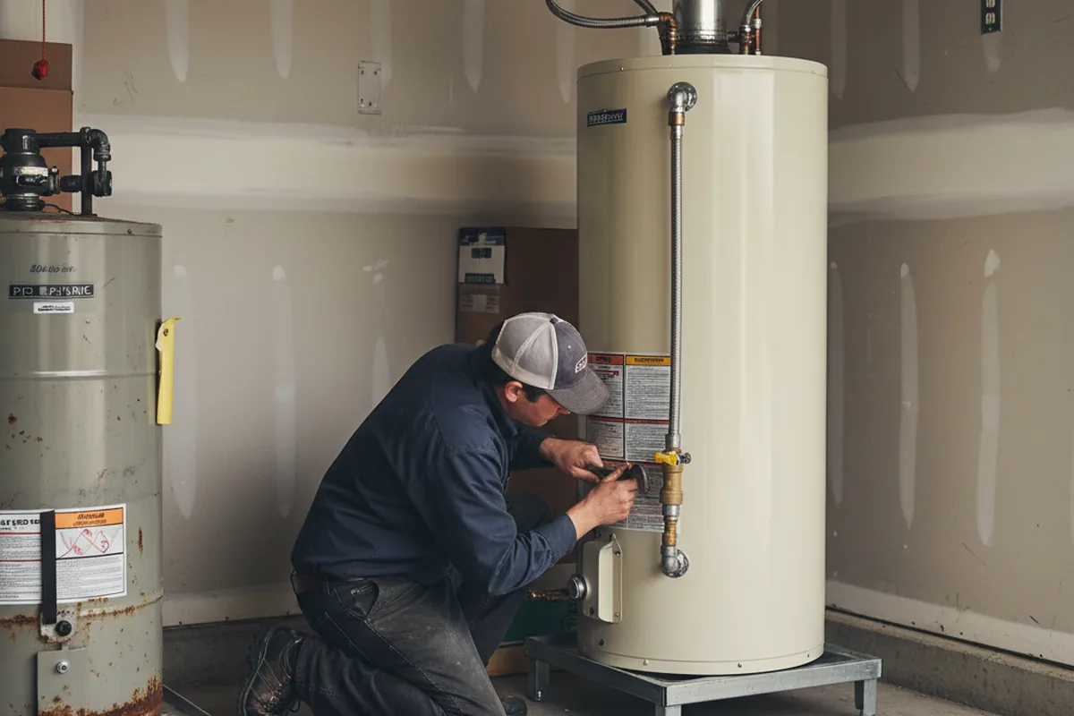 Water heater and shutoff valve replacement in Macy